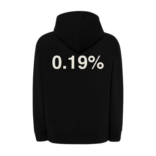 Sudadera 0.19% Back Logo Blanco